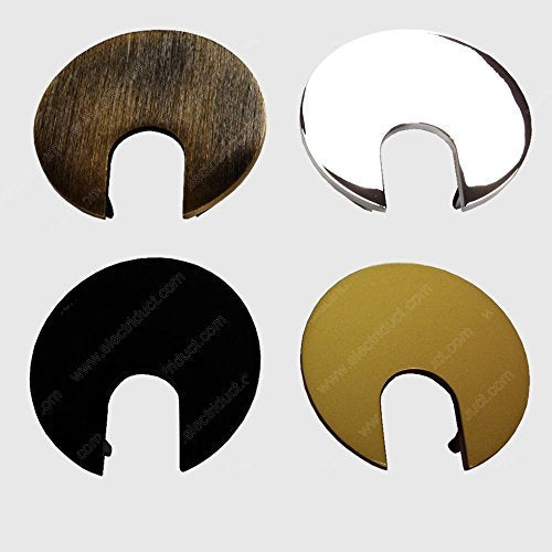 Electriduct 2 Inch Brass Polished Metal Desk Grommet Cable Hole Cover - 1 Unit