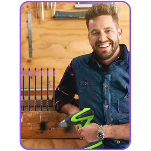 Magnetic Screwdriver Bits - #2 Impact Phillips Bits (6" Long), S2 Steel Magnetic Drill Bits, Anti-Slip Hex Shank for Drills, Screwdrivers & DIY/Professional Use (6 inches - 6 Pcs)