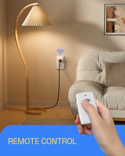 HBN Remote Control Outlet Plug with 1 Remote - Wireless Wall Socket Switch