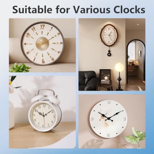 Seektik Clock Mechanism Replacement Kit with 5 Sets of Hands, Silent Quartz Movements 16mm & 23mm Shafts