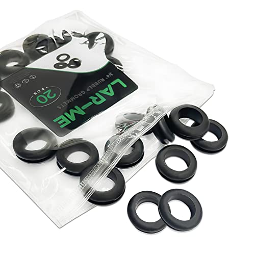 3/4 Inch Rubber Grommets 5/8" ID - 20PCS Wire & Cable Protectors - LAR-ME