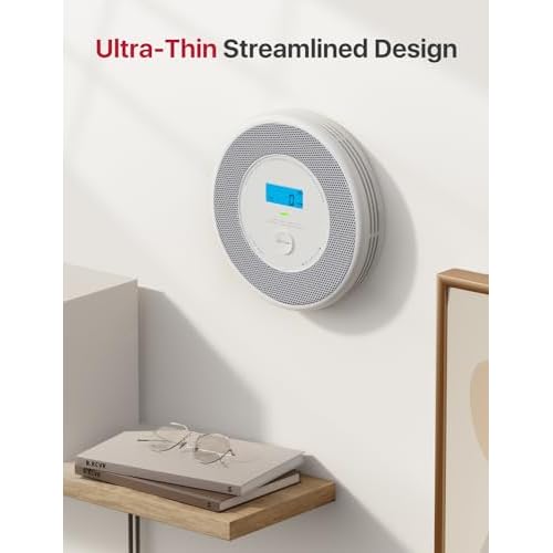 X-Sense Combination Smoke and Carbon Monoxide Detector with Voice Alerts, Smoke Detector Carbon Monoxide Detector Combo with Replaceable Battery, XP0A-SR, 1-Pack