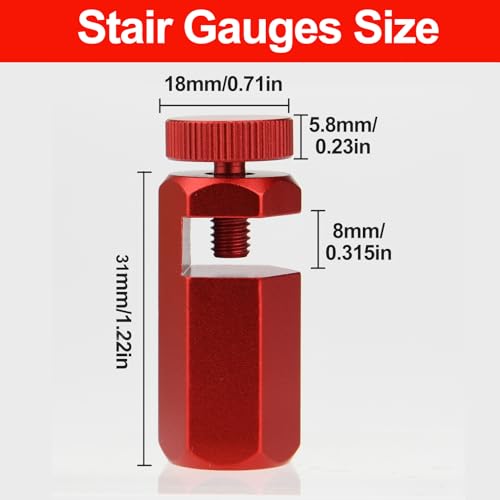 Tall Stair Gauges for Framing Square with Holder and Hook, Jig Speed