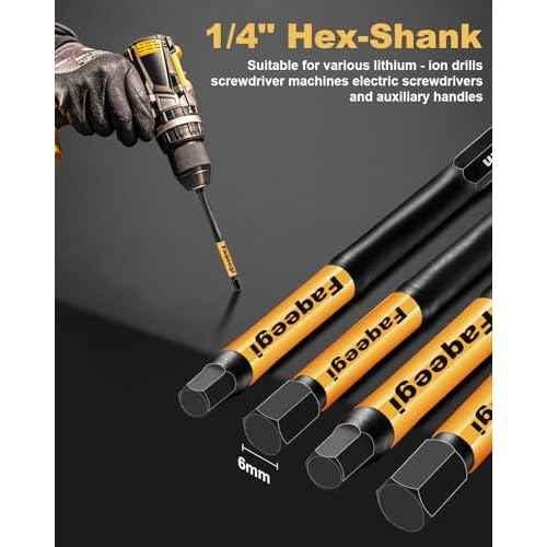 20PCS 4" Hex Bit Set (Metric & SAE), High-Torque Resistant Impact Allen Wrench Bits, Premium S2 Steel 1/4" Hex-Shank, Magnetic CNC Tips for Drill & Driver