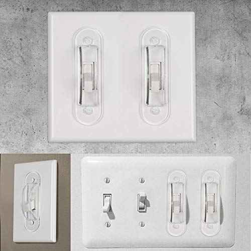 Wall Switch Guards Plate Covers Child Safety Security Home Decor (4 Pack), Clear - Keeps Light Switch ON Or Off Prevent Accidental Device Turn On or Off