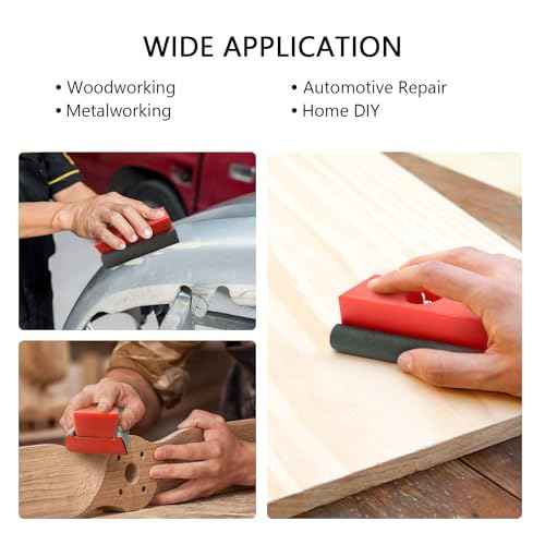 SCOTTCHEN Hand Sanding Blocks Auto Body, 25pcs Sandpaper Woodworking Furniture Sander Hand Tool, Grit 120 to 3000