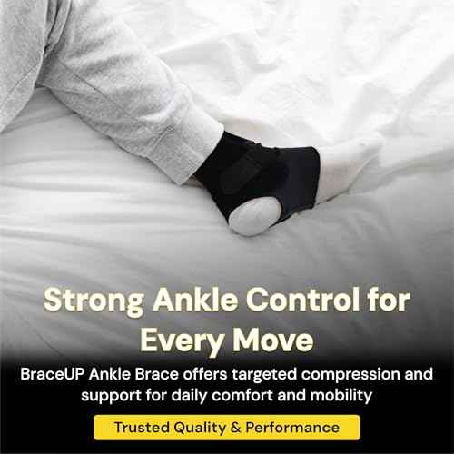 BraceUP Ankle Brace - Relieve Pain, Enhance Stability for Foot Pain, Sprained Ankle, Achilles Tendonitis, Men and Women