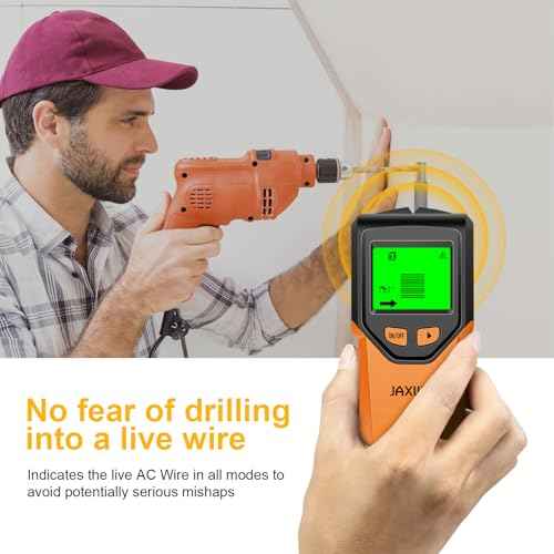 Stud Finder Wall Scanner - 5 in 1 Stud Finder Tool w/Microprocessor Chip and HD LCD Display, Stud Detector Beam Finders for the Center and Edge of Wood AC Wire Metal Studs Joist Pipe (Lox)