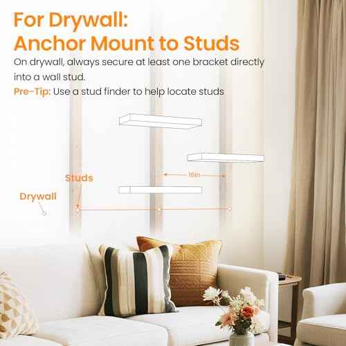 BAYKA Floating Shelves for Wall, Wall Mounted Rustic Wood Shelves for Bathroom, Bedroom, Living Room, Kitchen, Hanging Shelf for Books/Storage/Room Decor with 22lbs Capacity (Black, Set of 3, 15.7in)