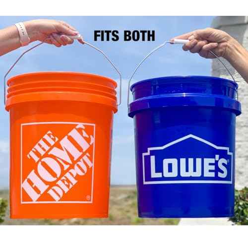 Rocky Mountain Goods White 5 Gallon Bucket Lid ? White, Food Grade, FDA Compliant ? Heavy-Duty HDPE Plastic ? Fits 3.5 to 7 Gallon Buckets ? Easy Snap-On & Removal ? Fits Home Depot, Lowe¡¯s Buckets