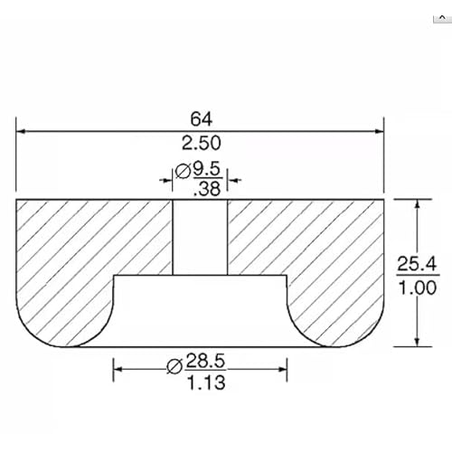 4 Pack Rubber Isolation Feet Pads Thick Rubber Washers,Round Rubber Bump Stops,Bumper Damping Pad,Vibration Damping Pads,2.5" Trailer Ramp Door Rubber Bumpers,Compatible with Truck Cargo Hatch