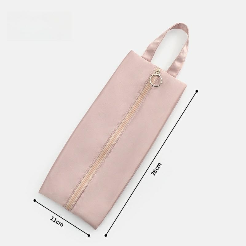 1PC Travel underwear storage bag - durable nylon multi-layer storage bag, suitable for bras, panties, socks, and shirts, Light Pink