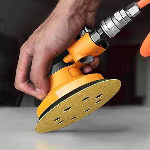 5 Inch Sanding Discs Hook and Loop, 120 Grits 8 Holes Sandpaper Round Orbital Sander Paper for Woodworking Car Boat Metal Polishing, 50pcs