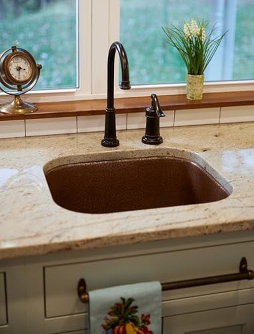 Orwell Copper 17" Single Bowl Undermount Kitchen Sink