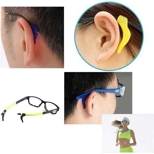 OPUGIT 12 Color Anti-slip Glasses Ear Hook, Soft Silicone Sleeve Ear Grips,Eyewear Retainer for Kids and Adult