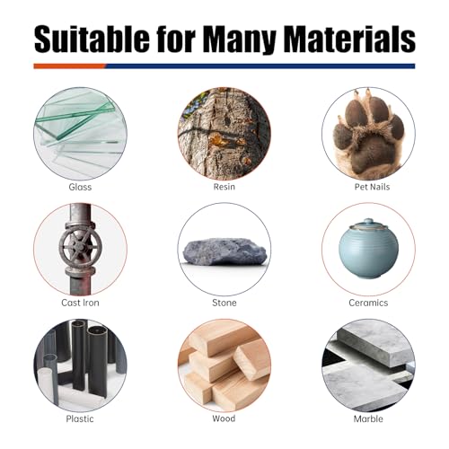 Diamond Grinder Bits for Dremel Tool Accessories, 20Pcs, 1/8" Shank, 120-Grit, Rotary Tool Diamond Bits for Stone Glass Resin Porcelain Ceramic Nail Glaze Metal Carve Engrave Polish