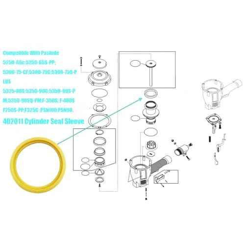 402011 Cylinder Seal Sleeve Compatible with Paslode 5325/80, F350S,F400S,F325C,F250S,PSN100,PSN90 Framing Nailer (2/pack)