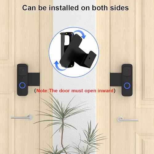 Blink Doorbell Mount, Anti Theft Blink Video Doorbell Mount, No Drill Door Mount for Blink Video Doorbell Camera 2021 1st Gen, No Block Sensor & Night Vision & Weather Proof