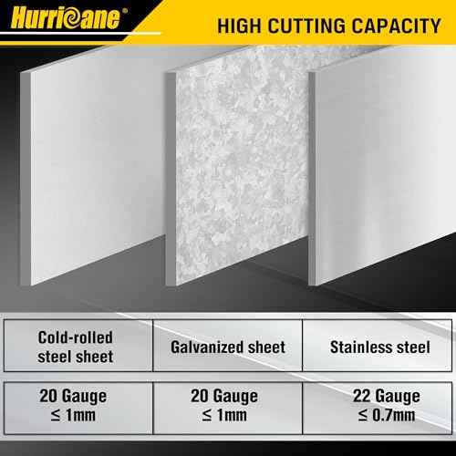 HURRICANE 10 Inch Aviation Tin Snips, Heavy Duty Metal Cutter Shears for Cutting Sheet Metal, Straight Cut Aviation Snips