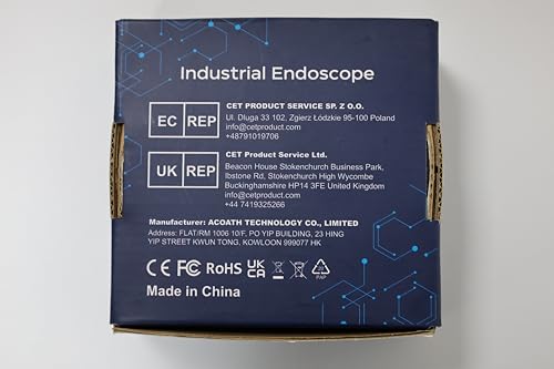 Acoath Endoscope Camera with Light, Dual-Lens 1920P HD Borescope with 8 Adjustable LED Lights, IP67 Waterproof Boroscope Inspection Tools, 16.4ft Semi-Rigid Snake Camera for iOS & Android