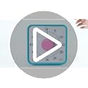 Sky Blue Colorful 7.5-Inch Visual Timer - Battery-Free Mechanical Countdown Clock