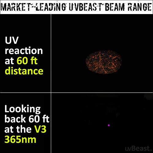 UVBeast V3 365nm High Power UV Flashlight Long Range Professional Grade
