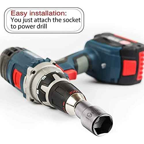 Utoolmart 1/4" Quick-Change Hex Shank 14mm Setter Impact Nut Driver Drill Bit Tool, 80mm Length Metric No-magnetic