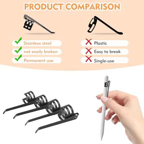 20 Pieces Replacement Flashlight Clip for Removable Accessories, Black Pocket Clip, Pen Clip, Durable¡¢Lightweight¡¢Portable