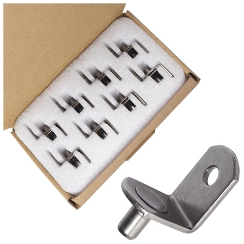 SDTWZW 5mm Gun Metal Shelf Pegs L-Shaped Support Pins for Cabinets - 16 pcs