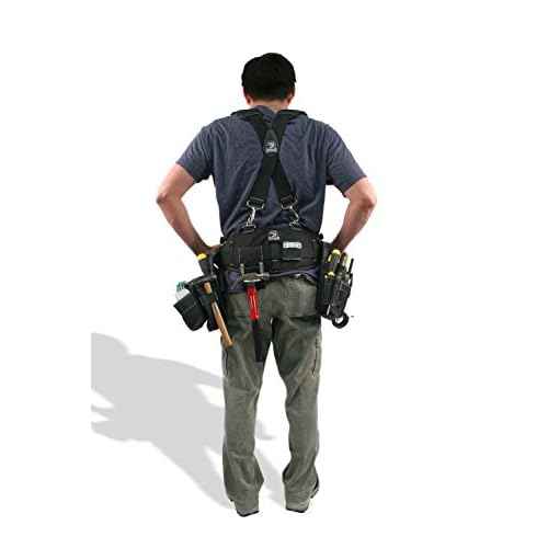 B606 Molded Air Channel Suspenders w/Spring Hooks. Extreme Comfort and Support for your Tool belt. Made by Contractor Pro
