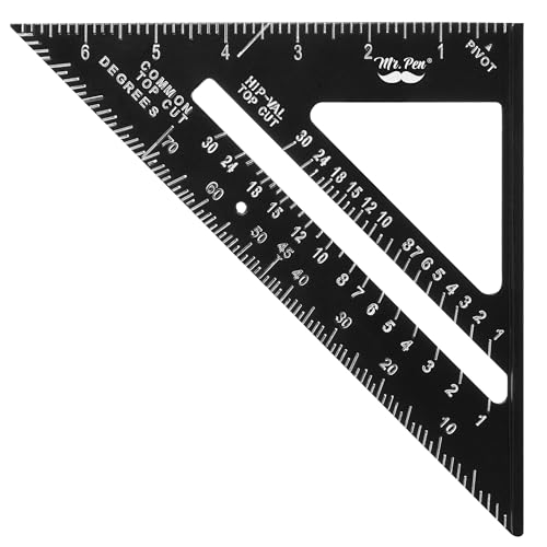Mr. Pen- Metal Square Ruler, 7 Inch, Aluminum Rafter