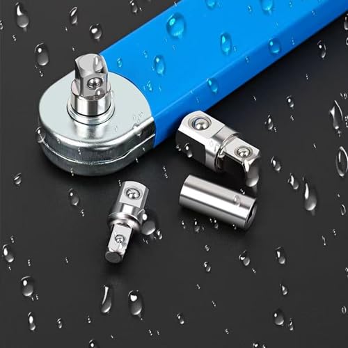 4pcs 1/2",1/4" and 3/8" Square Drive Adapters,Double-head External Square Internal Hexagonal Connector Electric Wrench for Head Outer Square Electric Wrench Extension Rod