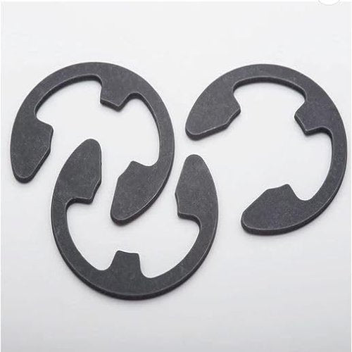 Durable Spring Steel E-Clips with Black Oxide Finish (10, 1/16")