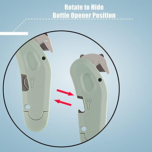 2 Pack 3-in-1 Magnet Nova Disposal Pop-open Cutter Mini Box Cutter with Safety Concealed Blade, Keychain Box Opener