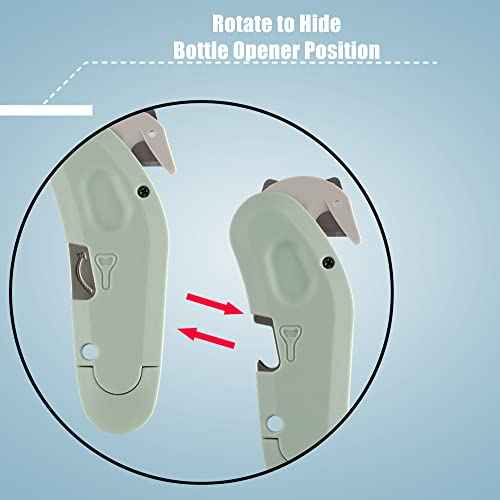 2 Pack 3-in-1 Magnet Nova Disposal Pop-open Cutter Mini Box Cutter with Safety Concealed Blade, Keychain Box Opener