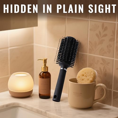 Diversion Safe Hair Brush Secret Safe Can, Hidden Storage for Money, Jewelry, Valuables, Secret Storage Box with Large Hidden Compartment for Travel or Home Use - Black