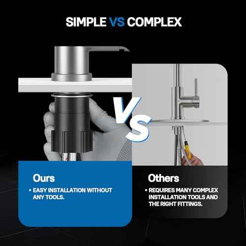 WEWE Single Handle High Arc Brushed Nickel Pull Out Kitchen Faucet,Single Level Stainless Steel Kitchen Sink Faucets with Pull Down Sprayer,Suitable for Laundry Rv Bar