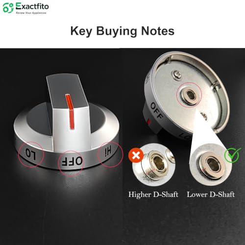 Samsung DG94-04167 Stove Knob Replacement ā Upgraded Chrome D-Shaped Dial