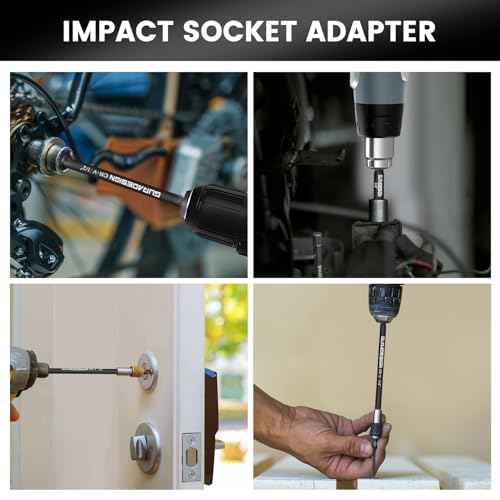 11-Piece Impact Socket Adapter Set - 3/6 Inch Hex Shank, Drill & Driver Adapter for 1/4" 3/8" 1/2" Impact Drivers