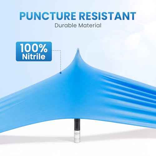 Borje Nitrile Disposable Gloves, Medical Exam Gloves, 100 Count, Blue, Large, Latex & Powder-Free, Food Safe, Cleaning, Cooking, Lab & Tattoo