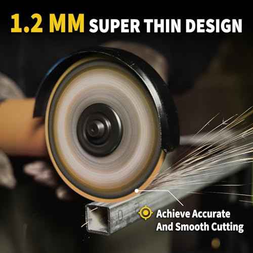 4 1/2 in Cut Off Wheel Diamond Cutting Wheel 4 1/2 Inch with 7/8" Arbor, Angle Grinder Cutting Disc for Metal with 5000+ Cuts on Rebar, Steel, Iron and INOX