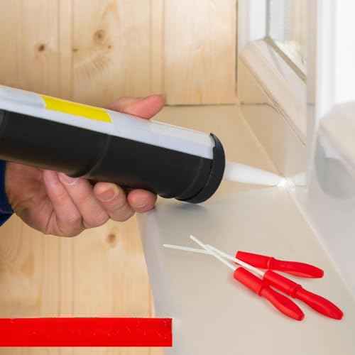 Gisafai 10 Pcs Caulk Tube Caps Reusable Caulk Saver Tube Sealer Caps Finishing Tool for Sealing and Preserving Open Universal Prevent Drying (Red)