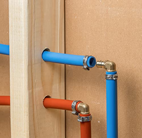 10 Pack 1/2-Inch Brass PEX Elbow Fittings for Plumbing, 90 Degree