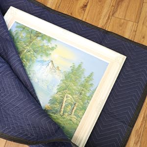 Boxer 80in x 72in (43lbs/Doz Weight) Non-Woven Universal Moving Blanket, Multipurpose, Lightweight, Blue Color, Scratch Protection