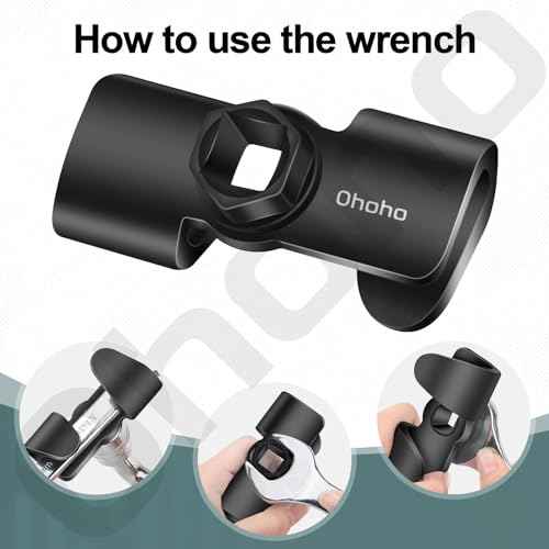 Ohoho 2 Pack Universal Wrench Extension Tool Adaptor for 1/2 Inch Drive Breaker Bars/21 mm Hex Drive, 49403 Wrench Extender for Cheater Bar, Extend Wrenches Tool to Removed Over Stubborn Nuts & Bolts
