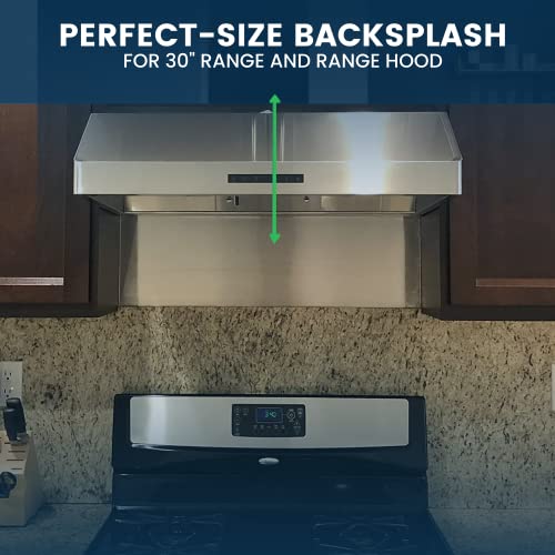 (2 Pack) 24" x 30" Reversible Metal Backsplash Panel with Pre-Drilled Holes – Ultra Thin, 0.019"–0.023" – CALPALMY for 30" Range