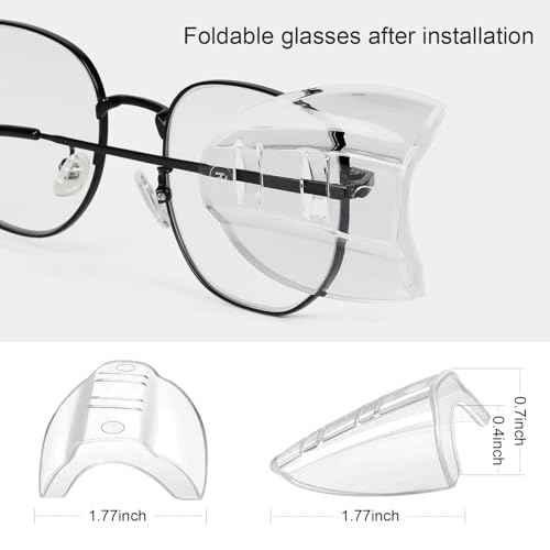 YunTuo 2/4/6/10 Pairs Glasses Side Shields For Eyeglasses,Side Shields For Prescription Glasses