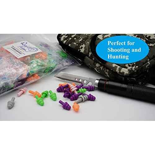 50 Pair of Soft Reusable Silicone Ear Plugs for Sleeping Swimming Concert Music Construction Work Industrial Shooting - Hearing Protection up to 25dB NRR - Waterproof Ear Plugs for Swimming Adult Men