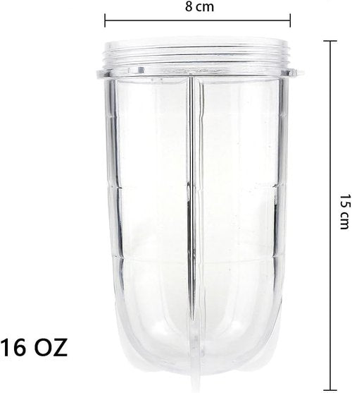 2 PCS Replacement Cups For Magic Bullet Replacement Parts 16OZ Blender Cups Jar compatible with 250W Magic Bullet MB1001 Series Juicer Mixer