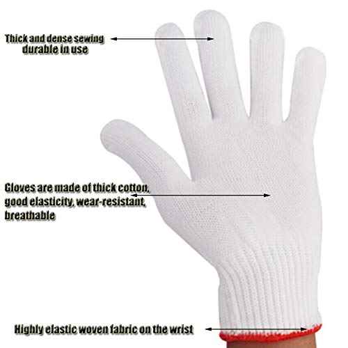 Hand Working Gloves Safety Grip Protection Work Gloves Men Women BBQ Thick Cotton (Pack of 6 Pairs)